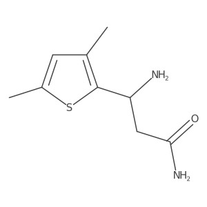 (3R)-3-amino-3-(3,5-dimethylthiophen-2-yl)propanamide结构式