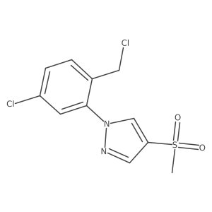 1-[5-chloro-2-(chloromethyl)phenyl]-4-methanesulfonyl-1H-pyrazole Structure