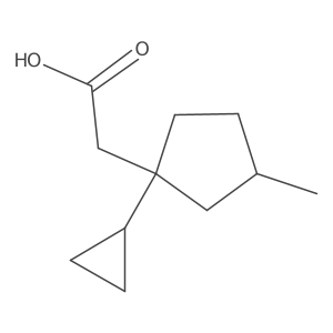 2-(1-Cyclopropyl-3-methylcyclopentyl)acetic acid Structure