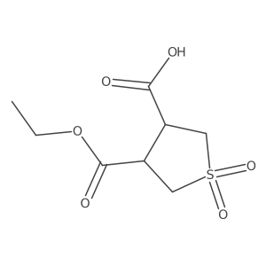 rac-(3R,4S)-4-(ethoxycarbonyl)-1,1-dioxo-1lambda6-thiolane-3-carboxylic acid Structure