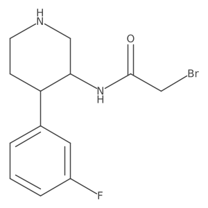 2-bromo-N-[4-(3-fluorophenyl)piperidin-3-yl]acetamide Structure