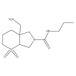 4a-(aminomethyl)-1,1-dioxo-N-propyl-octahydro-1lambda6-thiopyrano[2,3-c]pyrrole-6-carboxamide Structure