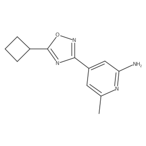 4-(5-Cyclobutyl-1,2,4-oxadiazol-3-yl)-6-methylpyridin-2-amine Structure