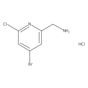 (4-Bromo-6-chloropyridin-2-yl)methanamine hydrochloride结构式