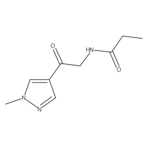 N-[2-(1-methyl-1H-pyrazol-4-yl)-2-oxoethyl]propanamide结构式