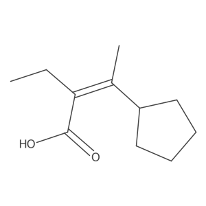 (2Z)-3-cyclopentyl-2-ethylbut-2-enoic acid Structure