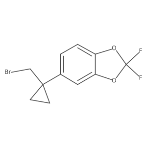 5-[1-(Bromomethyl)cyclopropyl]-2,2-difluoro-2H-1,3-benzodioxole结构式