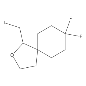 8,8-Difluoro-1-(iodomethyl)-2-oxaspiro[4.5]decane Structure