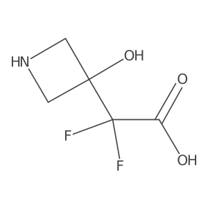 2,2-Difluoro-2-(3-hydroxyazetidin-3-yl)acetic acid结构式