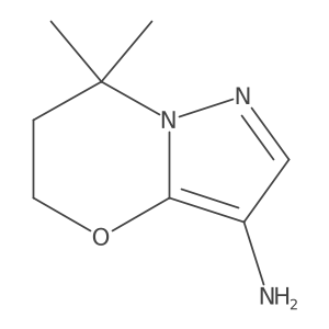 7,7-Dimethyl-6,7-dihydro-5H-pyrazolo[5,1-b][1,3]oxazin-3-amine结构式
