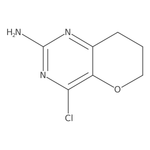 4-Chloro-7,8-dihydro-6H-pyrano[3,2-d]pyrimidin-2-amine结构式