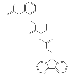 2-(2-{[(2S)-2-({[(9H-fluoren-9-yl)methoxy]carbonyl}amino)butanamido]methyl}phenyl)acetic acid Structure