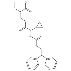 3-[2-cyclopropyl-2-({[(9H-fluoren-9-yl)methoxy]carbonyl}amino)acetamido]-2-methoxypropanoic acid Structure