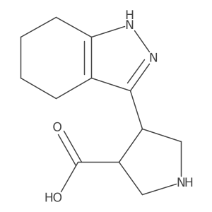 4-(4,5,6,7-tetrahydro-1H-indazol-3-yl)pyrrolidine-3-carboxylic acid Structure