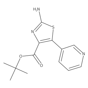 Tert-butyl 2-amino-5-(pyridin-3-yl)-1,3-thiazole-4-carboxylate结构式