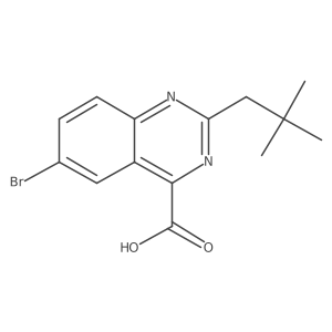 6-Bromo-2-(2,2-dimethylpropyl)quinazoline-4-carboxylic acid Structure