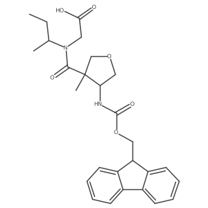 2-[N-(butan-2-yl)-1-[4-({[(9H-fluoren-9-yl)methoxy]carbonyl}amino)-3-methyloxolan-3-yl]formamido]acetic acid结构式