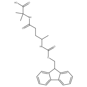 2-[4-({[(9H-fluoren-9-yl)methoxy]carbonyl}amino)pentanamido]-2-methylpropanoic acid结构式