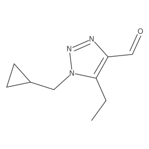 1-(cyclopropylmethyl)-5-ethyl-1H-1,2,3-triazole-4-carbaldehyde结构式