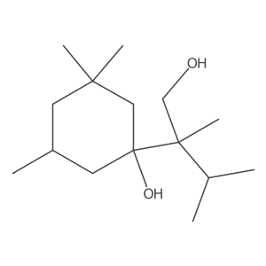 1-(1-Hydroxy-2,3-dimethylbutan-2-yl)-3,3,5-trimethylcyclohexan-1-ol结构式