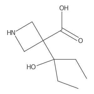 3-(3-Hydroxypentan-3-yl)azetidine-3-carboxylic acid结构式
