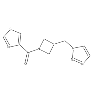 1-{[1-(1,3-thiazole-4-carbonyl)azetidin-3-yl]methyl}-1H-1,2,3-triazole结构式