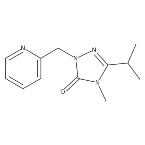 4-methyl-3-(propan-2-yl)-1-[(pyridin-2-yl)methyl]-4,5-dihydro-1H-1,2,4-triazol-5-one结构式