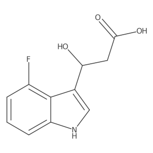 (3S)-3-(4-fluoro-1H-indol-3-yl)-3-hydroxypropanoic acid Structure