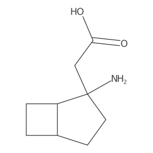 rac-2-[(1R,5R)-2-aminobicyclo[3.2.0]heptan-2-yl]acetic acid Structure