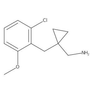 {1-[(2-Chloro-6-methoxyphenyl)methyl]cyclopropyl}methanamine Structure