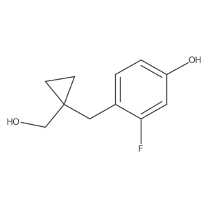 3-Fluoro-4-{[1-(hydroxymethyl)cyclopropyl]methyl}phenol Structure
