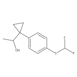 1-(1-{4-[(Difluoromethyl)sulfanyl]phenyl}cyclopropyl)ethan-1-ol Structure