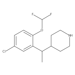4-{1-[5-Chloro-2-(difluoromethoxy)phenyl]ethyl}piperidine结构式