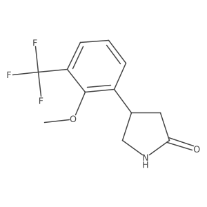 4-[2-Methoxy-3-(trifluoromethyl)phenyl]pyrrolidin-2-one结构式