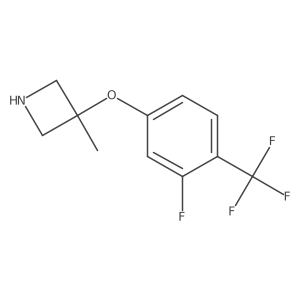 3-[3-Fluoro-4-(trifluoromethyl)phenoxy]-3-methylazetidine结构式