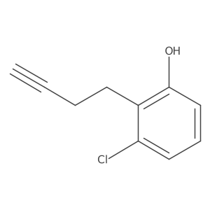 2-(But-3-yn-1-yl)-3-chlorophenol结构式