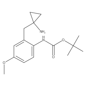 tert-butyl N-{2-[(1-aminocyclopropyl)methyl]-4-methoxyphenyl}carbamate Structure