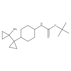 tert-butyl N-{4-[1-(1-aminocyclopropyl)cyclopropyl]cyclohexyl}carbamate结构式