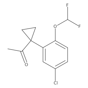 1-{1-[5-Chloro-2-(difluoromethoxy)phenyl]cyclopropyl}ethan-1-one结构式