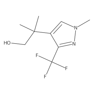 2-methyl-2-[1-methyl-3-(trifluoromethyl)-1H-pyrazol-4-yl]propan-1-ol结构式