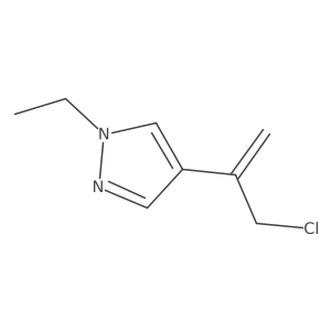 4-(3-chloroprop-1-en-2-yl)-1-ethyl-1H-pyrazole结构式