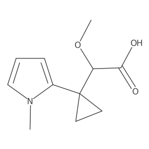 2-methoxy-2-[1-(1-methyl-1H-pyrrol-2-yl)cyclopropyl]acetic acid结构式