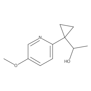 1-[1-(5-Methoxypyridin-2-yl)cyclopropyl]ethan-1-ol结构式