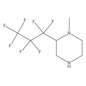 2-(Heptafluoropropyl)-1-methylpiperazine结构式