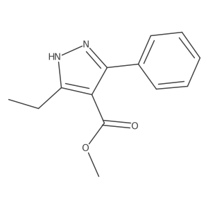 methyl 5-ethyl-3-phenyl-1H-pyrazole-4-carboxylate结构式