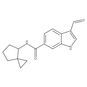 3-Formyl-N-spiro[2.4]heptan-7-yl-1H-indole-6-carboxamide Structure