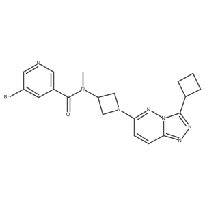 5-bromo-N-(1-(3-cyclobutyl-[1,2,4]triazolo[4,3-b]pyridazin-6-yl)azetidin-3-yl)-N-methylnicotinamide结构式
