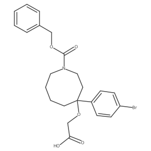 2-({1-[(Benzyloxy)carbonyl]-4-(4-bromophenyl)azocan-4-yl}oxy)acetic acid结构式