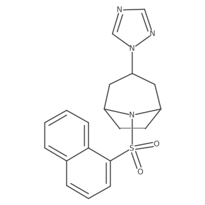 8-(naphthalene-1-sulfonyl)-3-(1H-1,2,4-triazol-1-yl)-8-azabicyclo[3.2.1]octane Structure