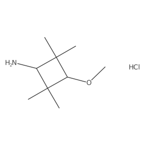 3-Methoxy-2,2,4,4-tetramethylcyclobutan-1-amine;hydrochloride Structure